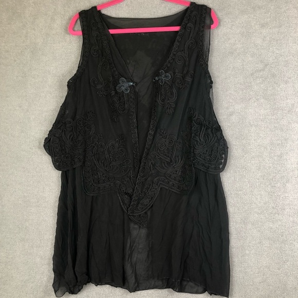 Pretty Angel sheer lace tunic/dress & Cover up kimono witchy goth lagenlook - Picture 4 of 9